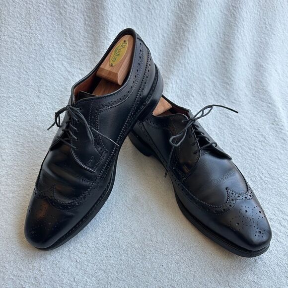 Allen Edmonds Mens Dress Shoes Larchmont Wingtip Derby 10 E‎ Oxford USA wingtip - Picture 2 of 12